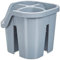 Addis Eco 100% Recycled Plastic Cutlery Utensil Drainer Tray holder caddy with 4 compartment, Light Grey