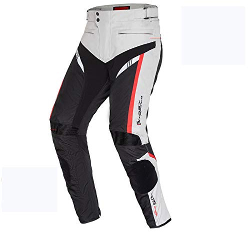 Pantalon De Moto pour Hommes,Pantalon De Moto Blindé, Pantalon De Motard Armure CE Amovible Résistant avec Doublure en Coton Amovible (White,M)