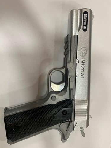 Cybergun Airsoft Ball Pistol- Colt 1911 hpa Silver 180130 Modello Spring (Spring)-Colore:Nero/Argento-Slitta in Metallo-Potenza 0.5 Joule