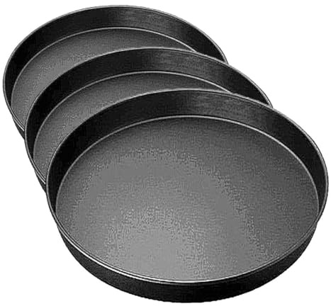 BALLARINI Teglia Forma Pizza Antiaderente, Nero, 32 cm (Confezione da 3)