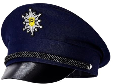 W WIDMANN MILANO Party Fashion - Polizeimütze für Kinder, Polizeihut, Polizist, Cap, Uniform, Polizeikostüm