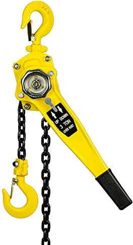 OUUTMEE Kettenzug Manueller Armkettenzug 3 M Verriegelungsarmblock 3000KG Kettenzug Mit Abziehrolle Für Lagergaragen