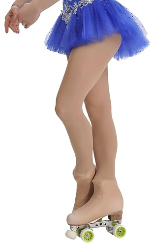 Primavera International - Collants couvre-patins Patinage Artistique Gymnastique Artistique - Chaussettes Patinage à roulettes ou glace pour filles - Fabriqué en Italie, Bonbon, M