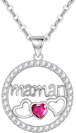 Cosie Lily Mors Dag Presenthalsband för Kvinnor,Halsband Smycken för Kvinnor,Silverhalsband,Födelsedagspresent för Kvinnor