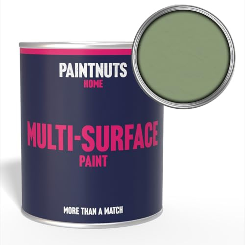 Paintnuts Multi-Surface Paint - RAL-6021 - PALE GREEN - 500ml Tin - Satin Finish