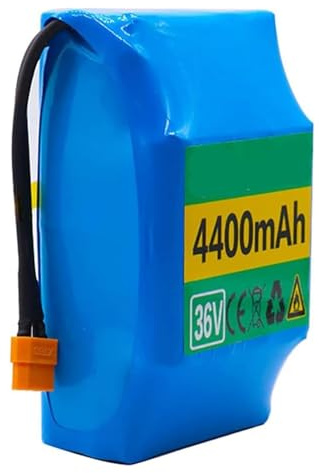 QmEna 36 V 4400 mAh Lithium-Hoverboard-Ersatzakku, 36 V 10S2P 4,4 Ah Lithium-Ionen-Akku für Elektrofahrräder, Hoverboards und E-Scooter XT60 Plug