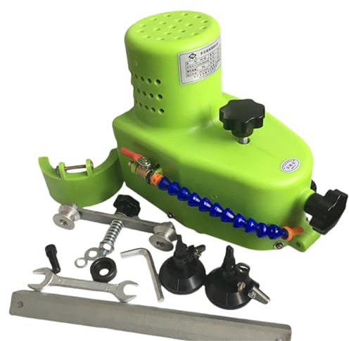 Electric Glass Edging Machine, 800W Portable Grinder for Plexiglass, Acrylic, Marble, Ceramic, and Glass Polishing, Straight and Round Bevel Edge