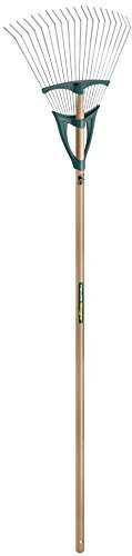 Leborgne, Balai à Gazon Xl 20 dents Duopro, Manche Bois Certifié PEFC 100%, Remplacement facile du manche, Tête polymère légère : ne casse pas, Nettoyage à l’eau claire, Fabriqué en France