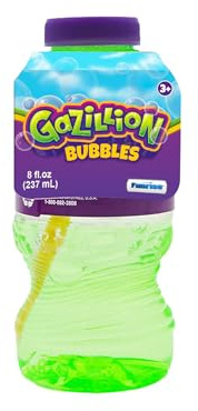 Gazillion 8 Ounce Bubble Solution 4 Pack - Great Bubbles for Kids, Great for Kids Parties, Non-Toxic & Safe