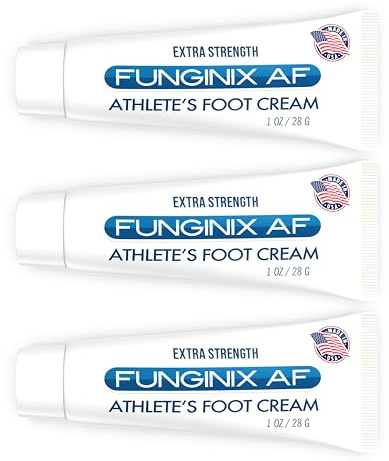 FUNGINIX AF Athletes Foot Cream - Topical Anti-Fungal Treatment, Eliminates Itching and Dry Skin, Fights Athlete's Foot Infections, Safe & Effective, 3 Tubes (Packaging Does Vary)