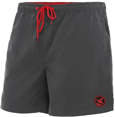 Ladeheid Bañador Hombre Natación Secado Rápido con Forro Interior de Malla, Pantalón Corto Deportivo con Bolsillos, Cintura Elástica y Cordón LA40-128 (Grafito, XL)