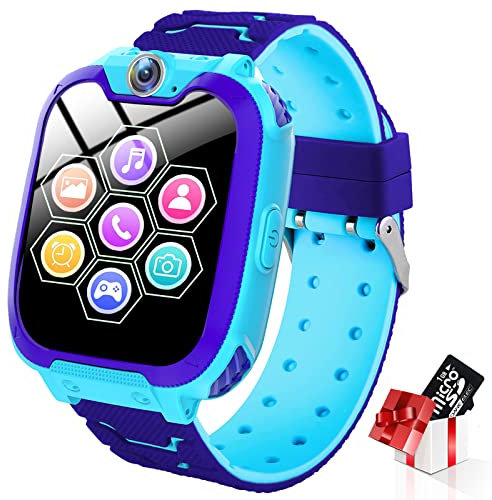 Orologio Intelligente Bambini con 7 Giochi - Musica MP3 Smartwatch Bambini, con Telefono Allarme Camera, Regali per Ragazze Ragazzi, 3-12 Ys