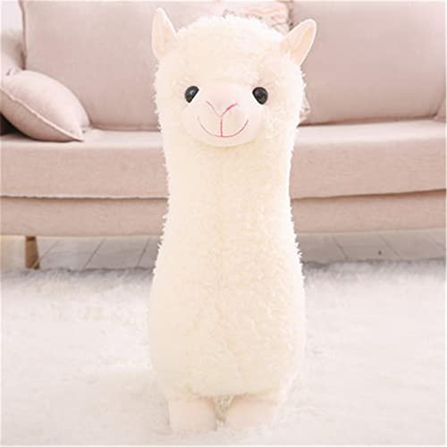 GLITZFAS Alpaka Kuscheltier, 38 cm Lama Stofftier Plüschtier, Weiß | Süße Plüsch, Pferd Spielzeug, Geschenk für Kinder, Mädchen, Liebhaber