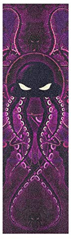 Mnsruu Art Devil Octopus Monster Skateboard Griffband Sandpapier Griptape Rutschfestes Blasenfrei Blatt 1 Stück Longboard Aufkleber Scooter 22,9 x 83,8 cm