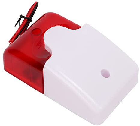Sonew Dispositif D'avertissement de Sécurité Résistant aux Chocs D'alarme Sonore et Lumineuse de Lumière Stroboscopique Rouge Sirène Clignotante pour L'hôpital Scolaire D'intersection de(220V)