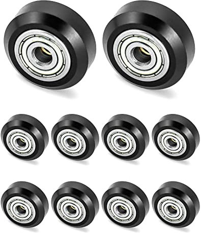 QWORK 10 Stück 3D Drucker Modelle Riemenscheibe, POM 625zz Linearlager Kunststoff Riemenscheibe, für CR10 / Ender 3 Serie, Chiron, Tevo TarantulaDrucker