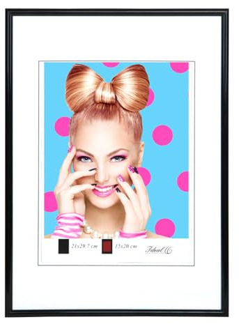Bilderrahmen Kunststoff Lifestyle Foto Rahmen Collage Wanddeko Poster Photo Style: Farbe: Schwarz | Format: 40x60