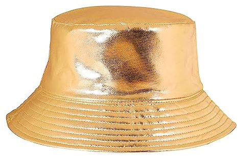 Eigso Unisex Modischer Wild Camping Bucket Hat Sonnenschutz Flexibel Faltbar Furry Metallic Finish