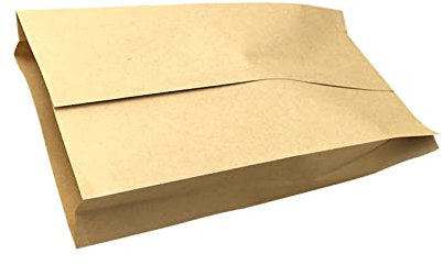 100 Stück Flachbeutel Geschenktüten Papier, Mini Kraftpapiertüten Kraft Umschlag Klein Kraftpapiertüten Mini Papiertüten für Bäckereitüten Kuchen Schmuck Samentüten Candy Tüten-braun-14x4x25cm