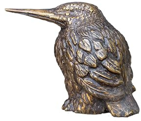 IDYL Bronze-Skulptur Eisvogel sitzend 10 x 12 cm
