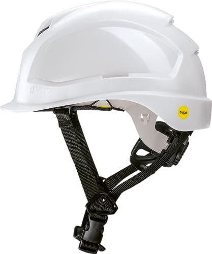 uvex pheos S-KR MIPS Schutzhelm - Industrieschutzhelm - MIPS-Technologie, stufenlose Weitenregulierung & climazone-Belüftung - One Size (52-61 cm) - Weiß