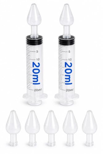 A&M Italia Set Irrigatore Nasale Bambini - Made in Italy - 2 Siringhe 20ml + 5 Olive x Lavaggio Naso