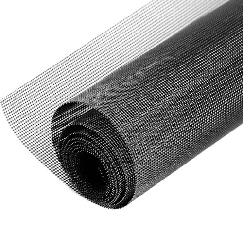 Wire Mesh 304 Stainless Steel Woven Wire Mesh Air Vent Mesh Garden Fence Roll Car Vehicle Grille PVC Coated Pet Screen (150cm x 33cm) Hole Size 1mm