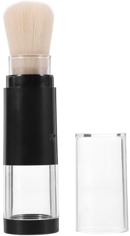 DOITOOL Brocha Retráctil Para Colorete Con Frascos De Polvo Sueltos Recargables Brocha Líquida Facial Portátil Con Cubierta Para Resaltar El Color Contorno Rubor Cosméticos En Polvo