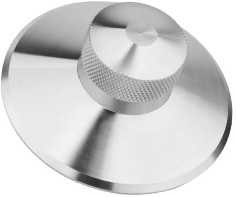 OSALADI Aluminium Schallplattengewicht Stabilisator Für Plattenspieler Vibration Dämpfung Langlebiges Vinyl Rekord Gewicht Zubehör Für Klare Soundqualität Einfach Zu Bedienen Silberfarben