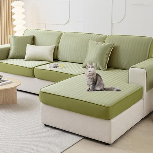 KCCRHIN Sofa Sitzkissenbezüge Für Sommer Sofa Kissenbezüge Anti-Kratz Sofa Sitzbezüge Couchbezüge L Form 2 3 4 Sitzer Couch Kissenbezüge Mit Gummizug Unten Sofa Slipcover,D,80 * 150CM