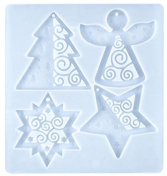 Silikonform für Weihnachten, kleiner Engel, Weihnachtsbaum-Anhänger, DIY, Harz-Formen, Schlüsselanhänger, Schmuckherstellung, Ohrringe, Dekoration, Weihnachtsformen für Harz