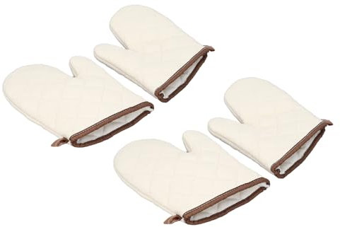 Heat Resistant Thick Cotton Gloves Insulated Oven Mitts for Baking Cooking Grilling Barbeque (S 13x8cm)