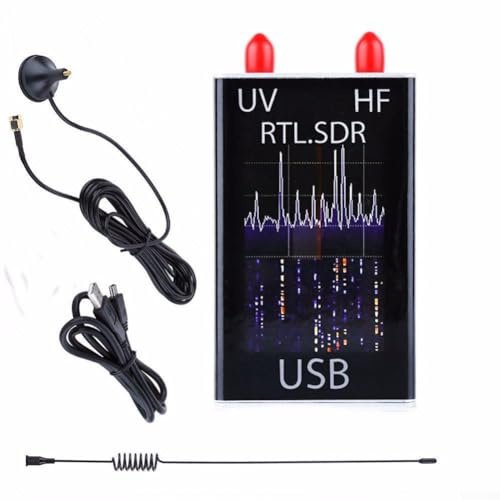 USB-Tuner-Empfänger, 100 kHz - 1,7 GHz Full HF RTL-SDR USB-Tuner-Empfänger R820T + 8232 Ham mit Peitschenantenne