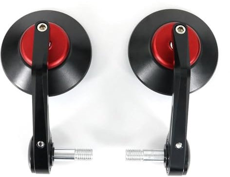 JAYWIS Drehbare Spiegel Motorrad-Rückspiegel, Lenkerendenspiegel, Lenkerrückspiegel, CNC-Seitenrückspiegel Für BMW S1000R 2014–2021 1 Paar(ROT)