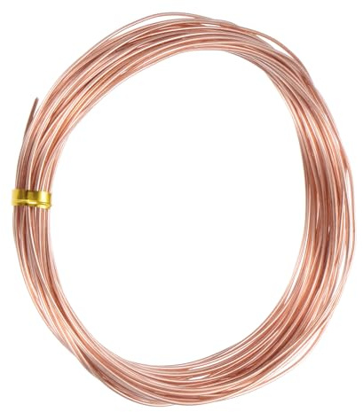 M METERXITY 99,9% Weicher Kupferdraht, 18 Gauge 33FT Reiner Kupferdraht für DIY-Basteln/Schmuckherstellung/Gartenpflanzen/Perlen, Basteldraht [1mm, 10M]