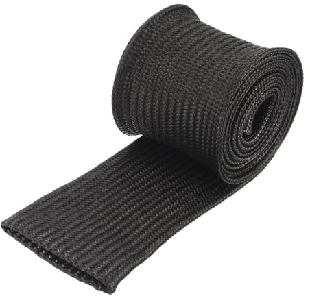 sourcing map Manicotto per protezione termica, diametro interno 2,5 cm, lunghezza 90 cm, per auto, per condutture del carburante, guaina termica a 500 gradi, per cavi, colore nero