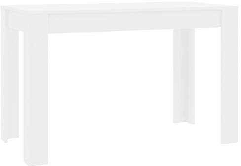 Modern High Gloss White Dining Table 120x60x76 cm Sleek and Stylish Chipboard Table for Home or Office Use