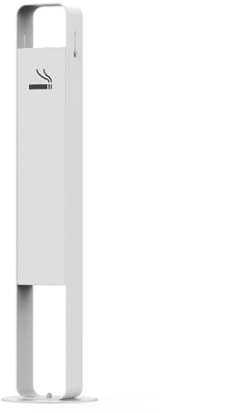 Cendrier Extérieur sur Pied en Acier Inoxydable, Cendrier vertical sur pied pour l'extérieur Résistant au Vent pour Terrasse/Bar, Cendrier Métal Étanche Design Homme, Usage Commercial (Blanc)