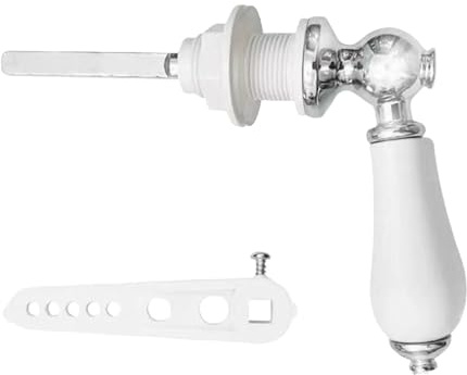 Manija de repuesto para inodoro de baño, palanca de descarga de inodoro, montaje lateral, palancas de viaje de cerámica, fáciles de usar