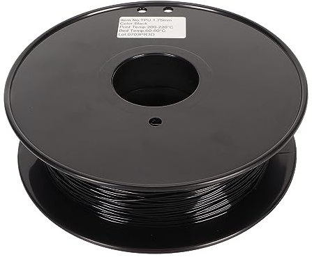 TPU -Filament 1,75 mm 95A Flexible Hochgeschwindigkeit 8 kg 1,8 lb Clog 3D -Druckerfilament Die meisten FDM -Drucker (Schwarz)