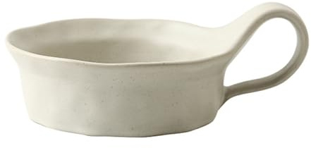 Keramiska fruktskålar, av stengods med handtag Porslinsskal, keramisk soppskål, salladsskål, 455 ml(White)