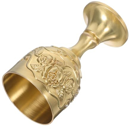 Toyvian Verre à Vin Blanc en Cuivre Doré Coupe à Vin Rétro Prise en Main Confortable pour Cocktails et Spiritueux