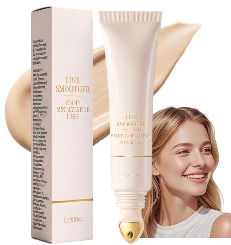 Instant Smooth Line Smoother & Wrinkle Filler,Instant Smooth Line Smoother,Fine Line Blurring Primer for Mature Skin,Matte Makeup Primer for Pore Smoothing,No-Filter Skin Tightening Face Primer