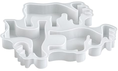 Festives - Molde de silicona antiadherente con triple ciervo, herramienta para hornear, Navidad, vacaciones, hogar, decoración para jabón, chocolate, reno y chocolate