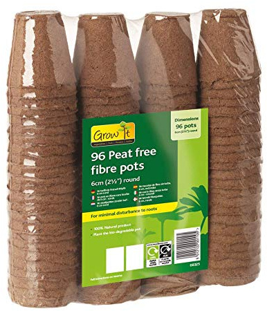 Gardman 08325 Pots en Fibre sans Tourbe 6 cm