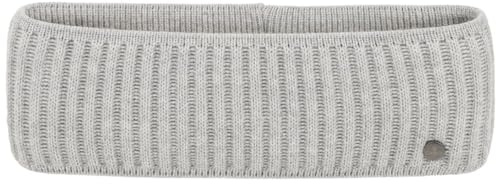 LIERYS Ferri Stirnband Damen/Herren/Kinder (8,5 cm breit) - Made in Germany - Ohrenwärmer in Rippstrick - Ohrenschützer gefüttert mit Baumwolle - 53-60 cm - Herbst/Winter grau One Size