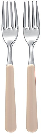Excelsa Set Forchette in Acciaio Inox, Crema, 2 Pezzi