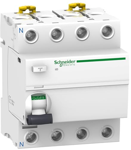 Schneider Electric A9R34491 Interruptor diferencial iID, 4P, 100A, 300mA, clase A SI de la gama Acti9, Blanco
