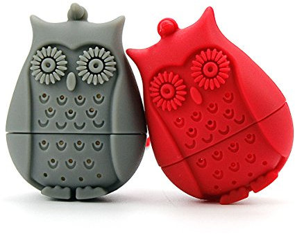 i-JCT Lot de 2 boules à thé en silicone en forme de chouette