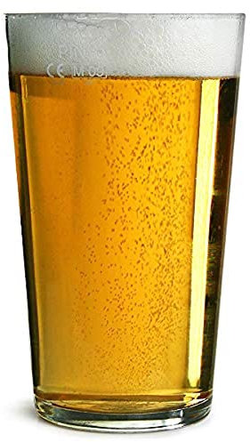 Arcoroc 07480 Conique Pint Beer Glass, 568mL Capacity, Pack of 4